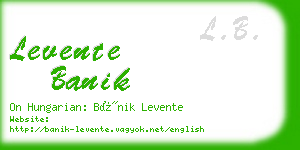 levente banik business card